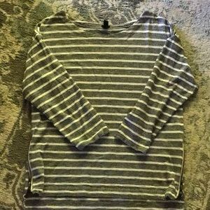 J. Crew Breton style 3/4 sleeve tee M